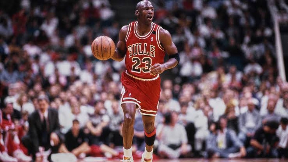 Michael Jordan on the court
