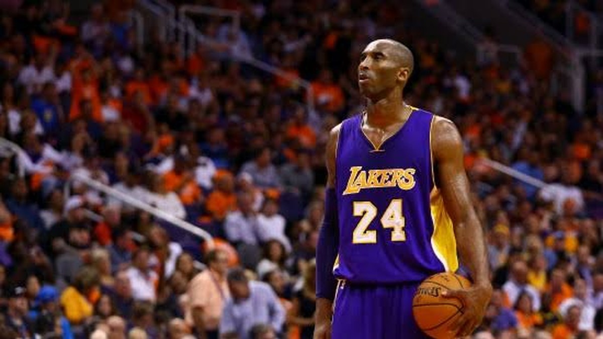 Kobe Bryant on the court