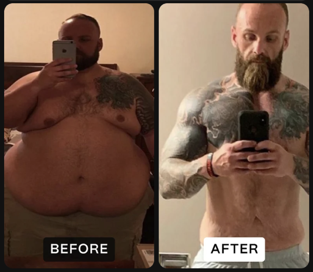 PuraVita customer before and after