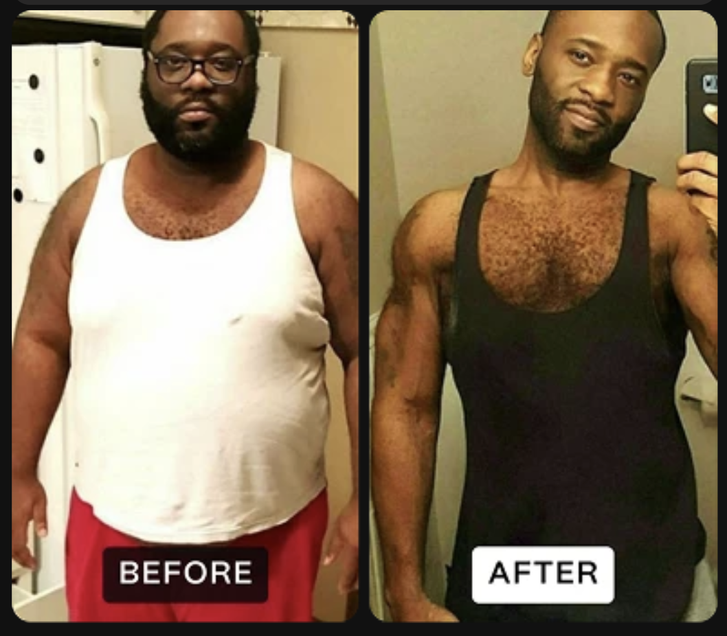 PuraVita customer before and after