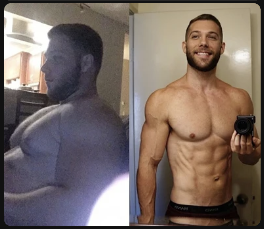 PuraVita customer before and after